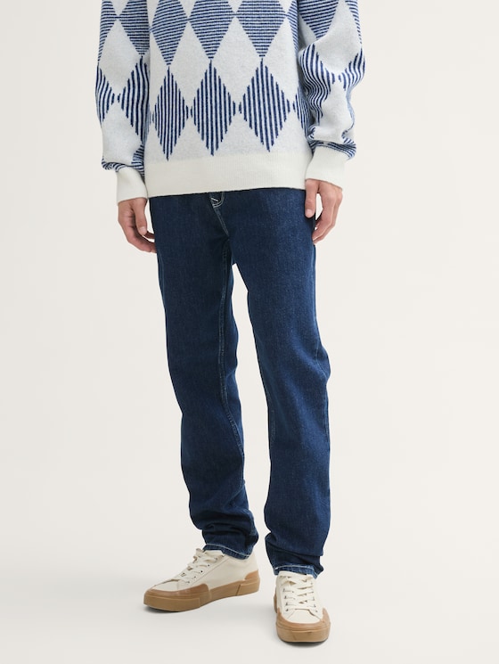 TTTAPERED Jeans mit recycelter Baumwolle von Denim Male, Clean Dark Stone Blue Denim