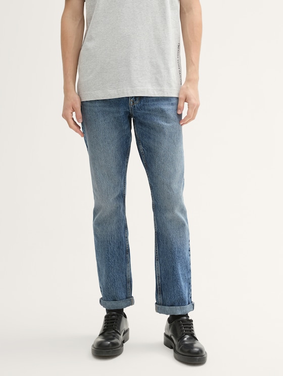 Jean TTAEDAN straight par Denim Male, Used Mid Stone Blue Denim