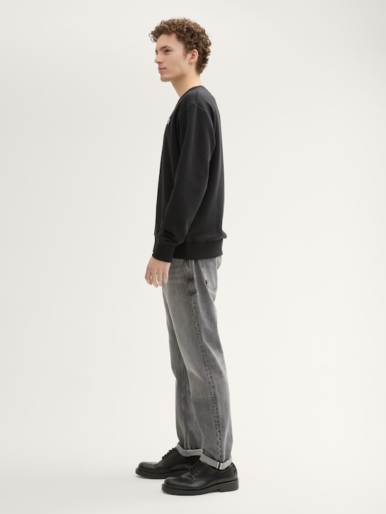 Jean TTAEDAN straight par Denim Male, used mid stone grey denim