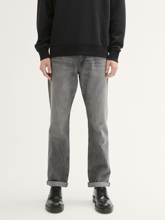 TTAEDAN straight jeans by Denim Male, used mid stone grey denim