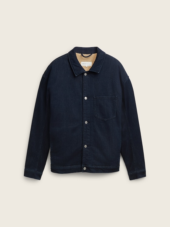 Denim jacket with teddy lining hotsell