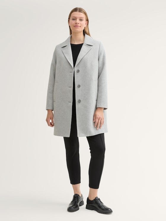 Plus Long coat in recycled wool by Tom Tailor