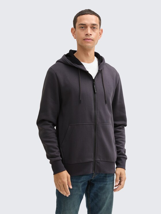 Basic hoodie-sweatjack door Men, Tarmac Grey