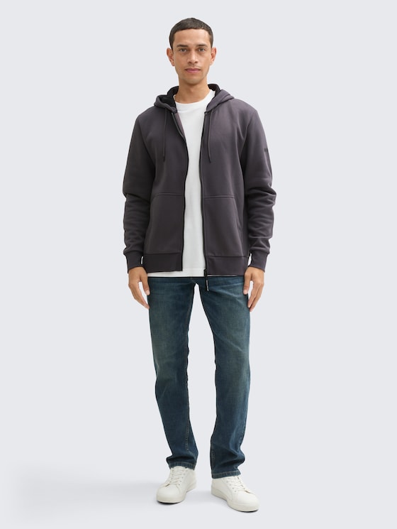 Basic Hoodie Sweatjacke von Men, Tarmac Grey