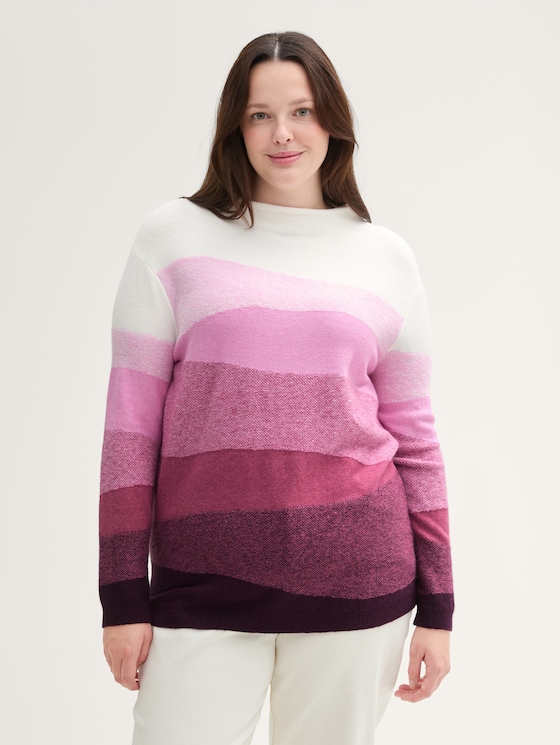 Plus Knit sweater with a colour gradient by Tom Tailor