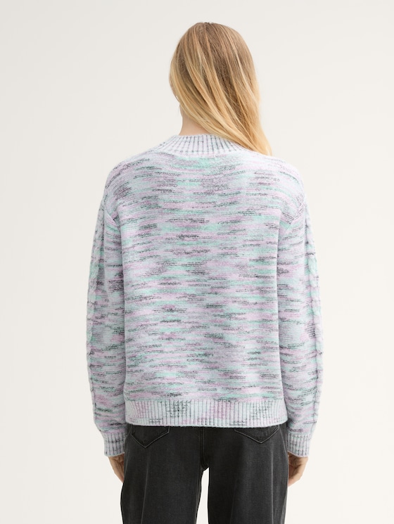 Pullover mit Zopfstrickmuster von Denim Female, space dye cable mix