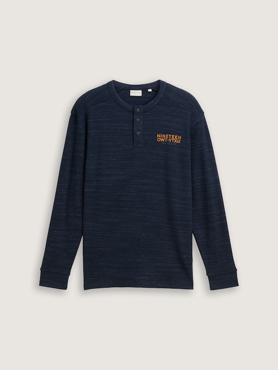 Henley shirt with waffle structure by Tom Tailor