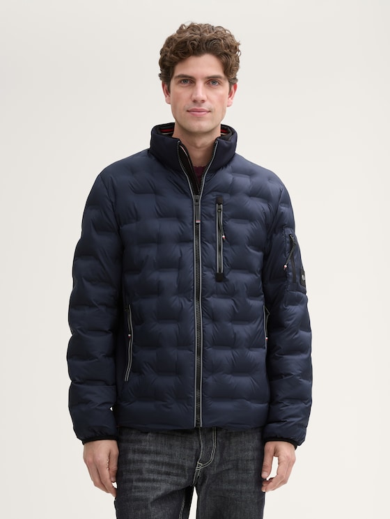 Hybrid Lightweight Steppjacke mit Kapuze im Stehkragen von Men, sky captain blue