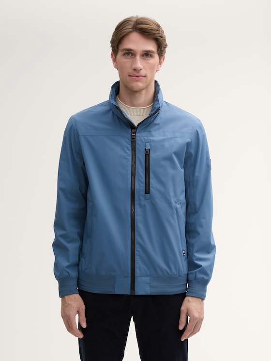 Blouson Jacke mit Kapuze im Stehkragen von Men, mystical blue