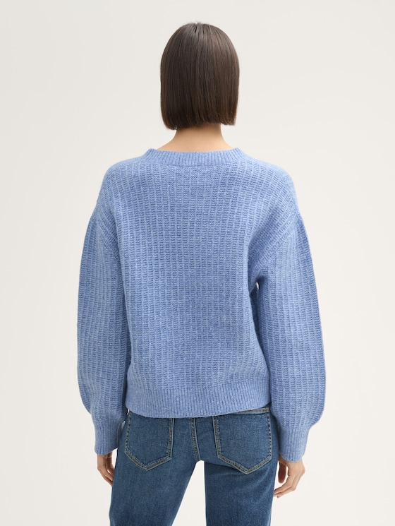 Knitted jumper with sequins by Women, colony blue melange