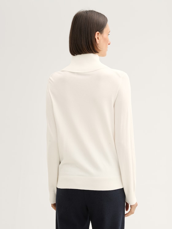 Strickpullover mit Rollkragen von Women, Whisper White