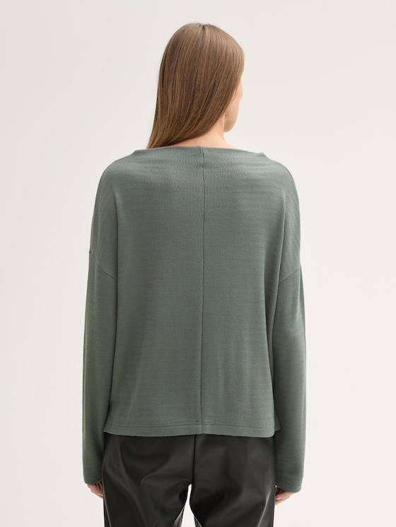 Textured sweatshirt by Women, Pale Bark Green