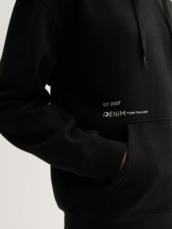 Relaxed hoodie with back print by Tom Tailor