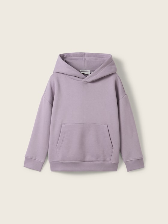 Oversized hoodie met biologisch katoen door Mini Boys, smoked purple