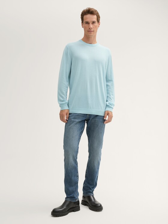 Strickpullover aus Merinowolle von Men, dusty mint blue