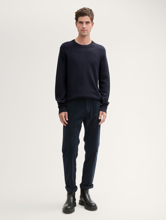 Comfort Wool - Pullover mit Struktur von Men, Knitted Navy Melange