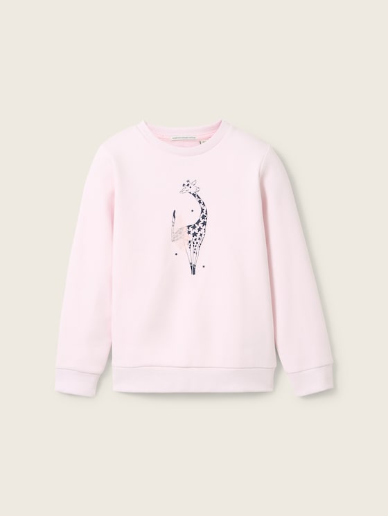 Sweatshirt met print door Mini Girls, faded primrose