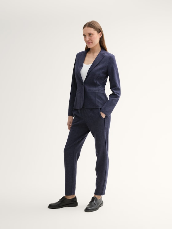 Loose fit trousers by Women, navy twill structure