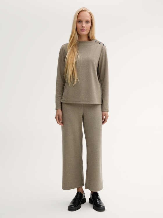 Cropped Culotte Hose von Women, cargo beige mini pepita