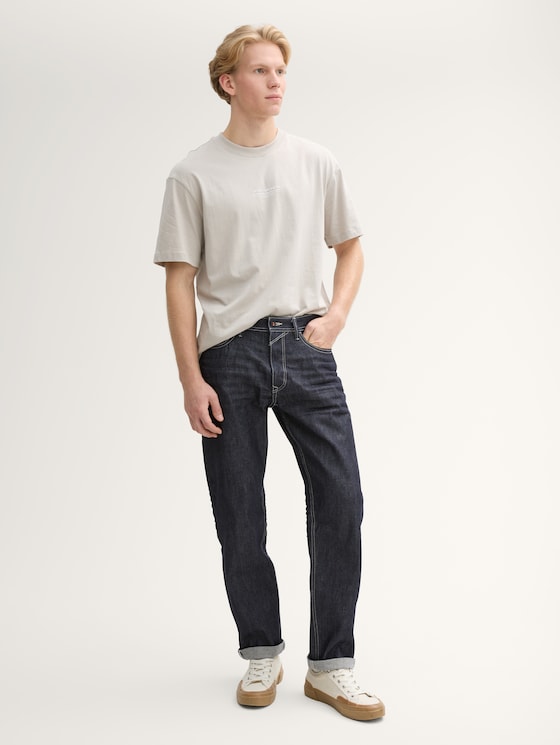 Jean Loose Straight par Denim Male, Clean Raw Blue Denim