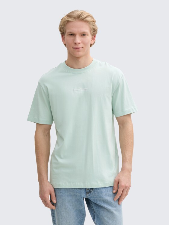 Relaxed katoenen T-shirt door Denim Male, sea foam
