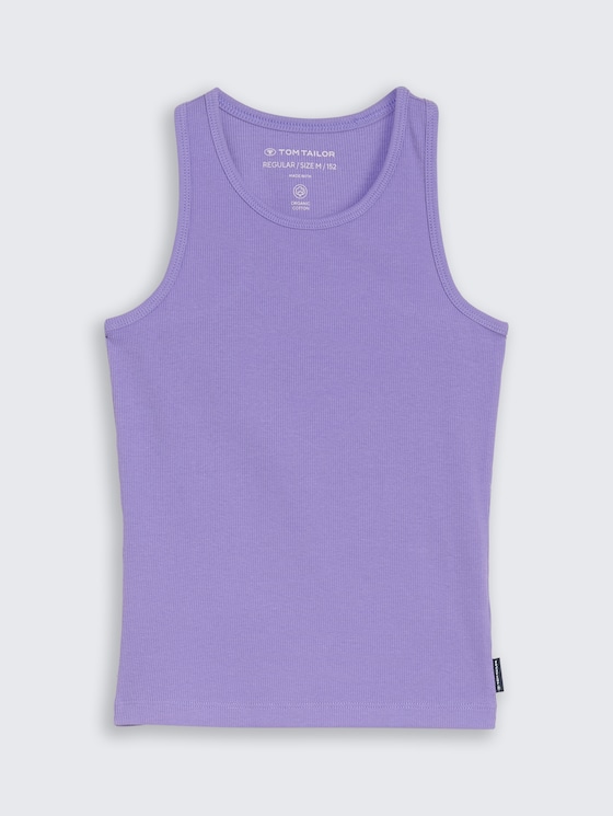 Basic Ripp Top mit Bio-Baumwolle von Teen Girls, vervain lilac