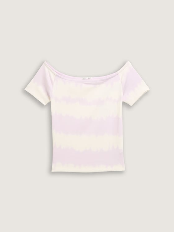 Ripp T-Shirt im Batik-Look von Teen Girls, pale spring lilac tie dye