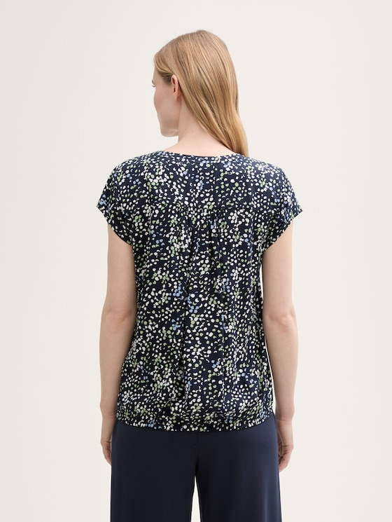 Bluse mit Muster von Women, multicolor navy dot structure