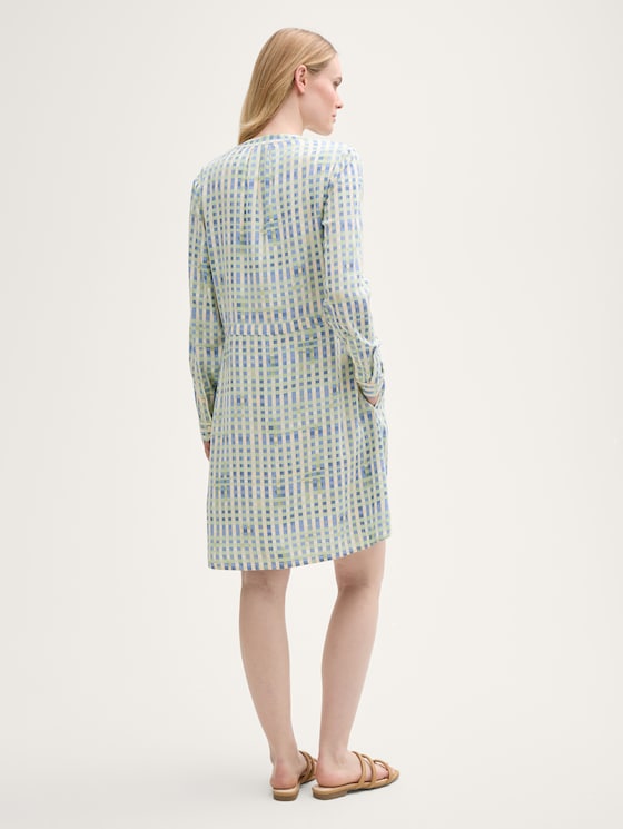 Dress with pattern by Women, true green check design