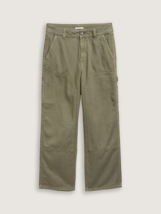 Pantalon utilitaire baggy par Teen Boys, Dusty Olive Green