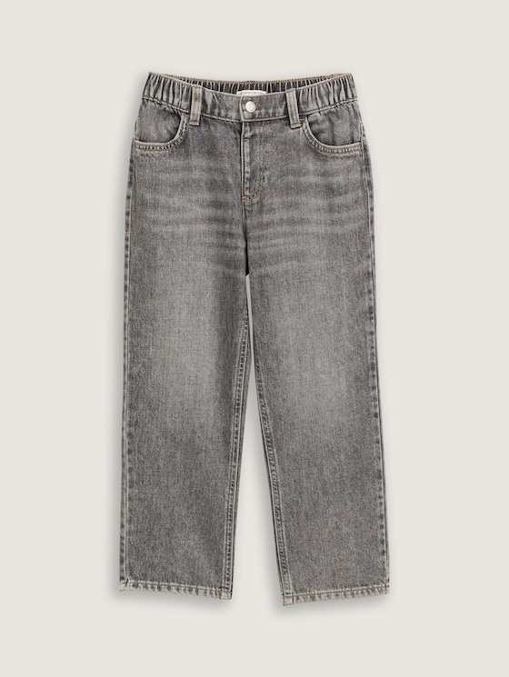 Baggy jeans door Mini Boys, grey denim