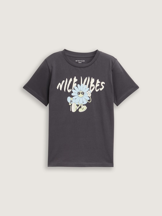 T-shirt met print door Mini Boys, coal grey