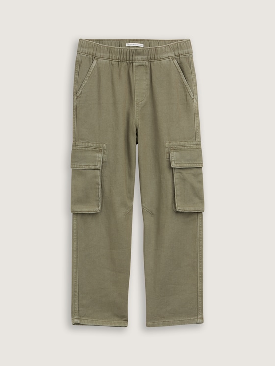 Loose Fit-cargobroek door Mini Boys, Dusty Olive Green