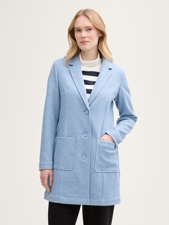 Jas met reverskraag door Women, light blue indigo melange