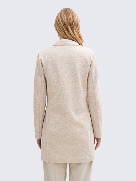 Coat with lapel collar by Women, sand stone beige melange