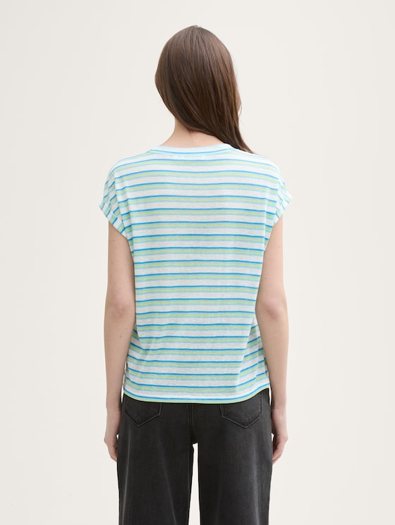 Gestreepte T-Shirt door Denim Female, light multicolor stripe