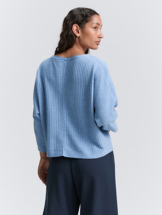 Loose fit knitted jumper by Women, flawless blue melange