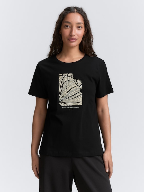 T-shirt with a print by Women, Black