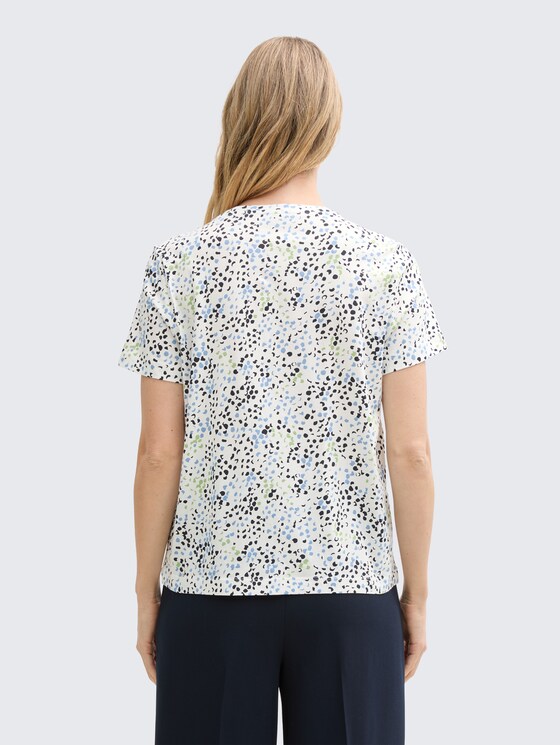 T-Shirt mit Print von Women, multicolor white dot structure