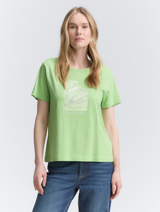 T-shirt with a print by Women, pistachio green