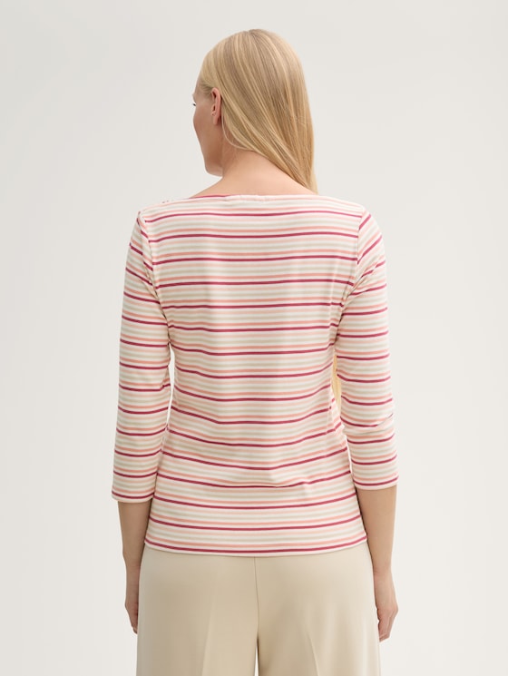 Long-sleeved shirt in a striped pattern by Women, multicolor regular stripe