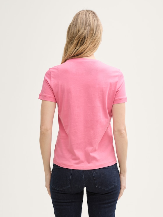 T-Shirt mit Logo-Stickerei von Women, Bright Rose