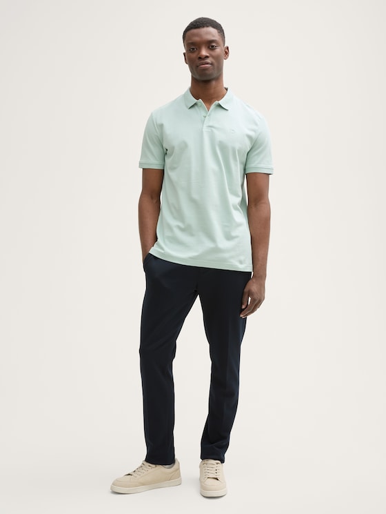 Polo piqué en coton par Denim Male, sea foam