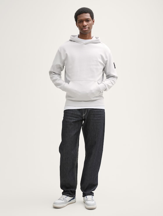 Sweat à capuche par Denim Male, Chalk Grey