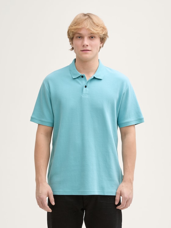 Relaxed Fit Poloshirt von Denim Male, dusty blue