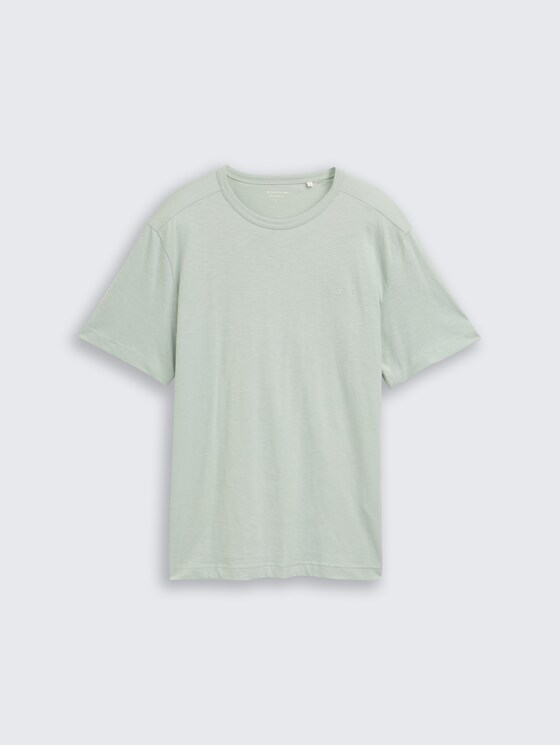 Basic T-Shirt aus Baumwolle von Men, soft greyish green
