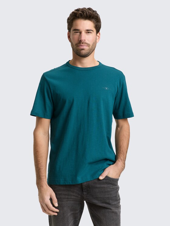 Basic T-Shirt aus Baumwolle von Men, Deep Meadow Green