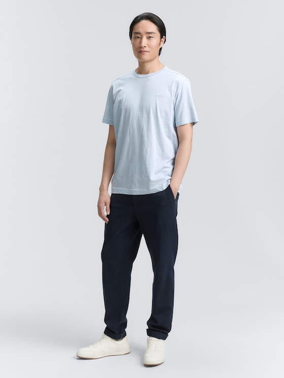 Basic T-Shirt aus Baumwolle von Men, Light Metal Blue