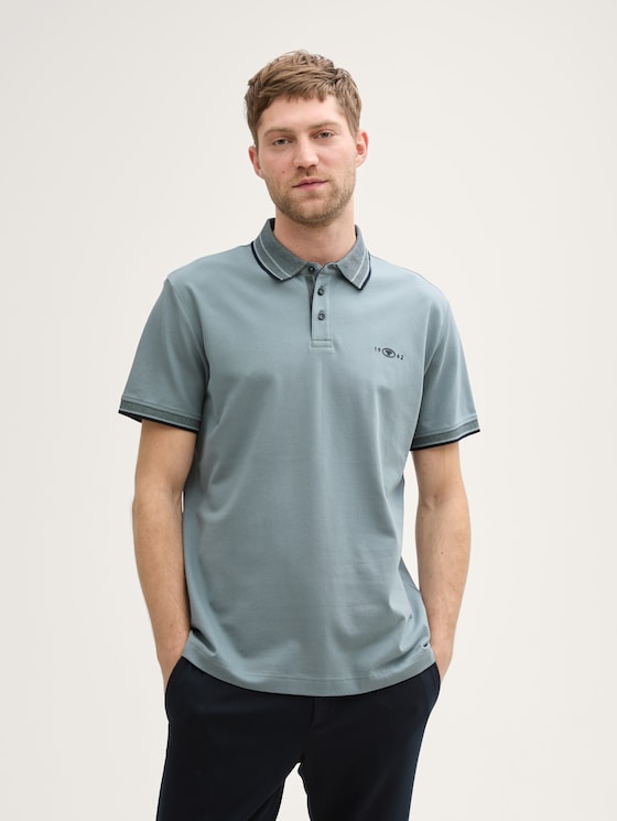 Piqué Poloshirt mit Stretch von Men, grey mint