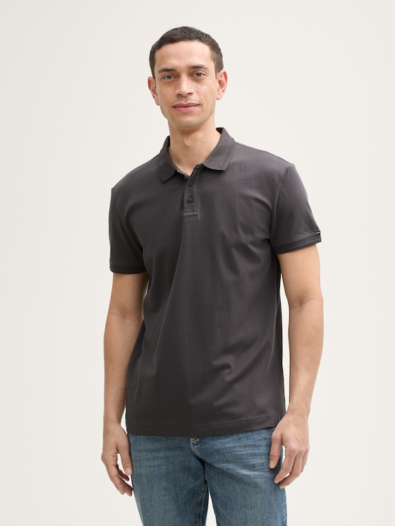 Basis jersey poloshirt door Men, Tarmac Grey